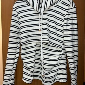 Striped Black and White Breastfeeding Sweater